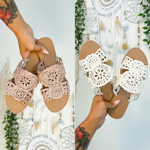 Blush Crochet Boho Sandals - Picture 5 of 5